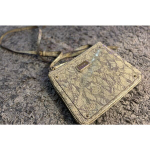 Nine West Faux Grey & White Snakeskin Crossbody Purse